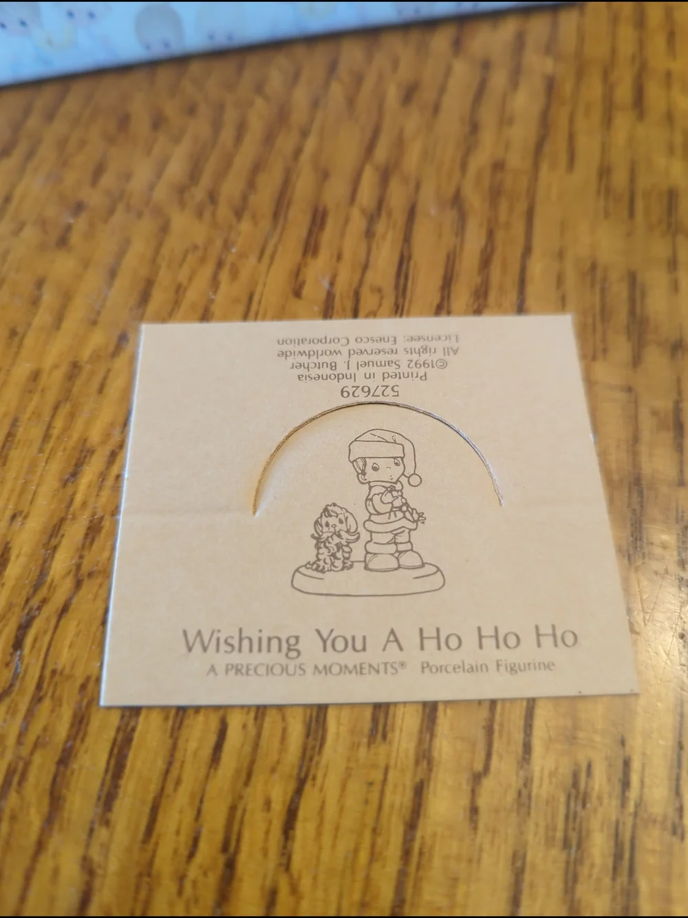 Precious Moments Wishing You A Ho Ho Ho Christmas 1992 Figurine 527629